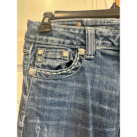 Miss Me Rhinslestone Easy boot size 24 women’s Jean western - Picture 3 of 10